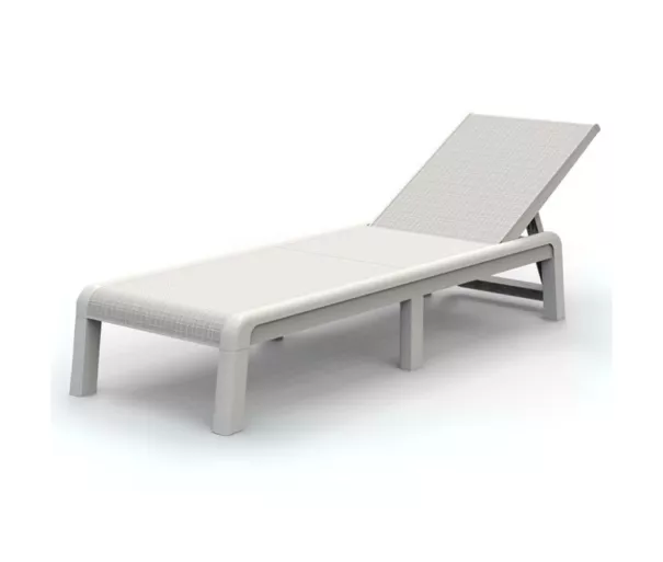 Sun lounger Atlas white