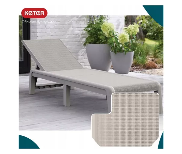 Sun lounger Atlas light beige