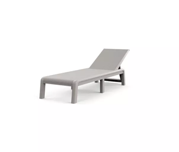 Atlas sun lounger with cushion light beige