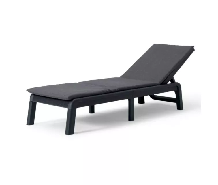 Mallorca päevitustool padjaga, hall