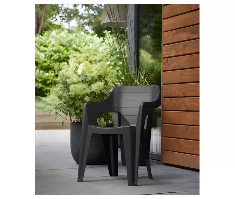 Dārza krēsls Bilbao Low Back pelēks