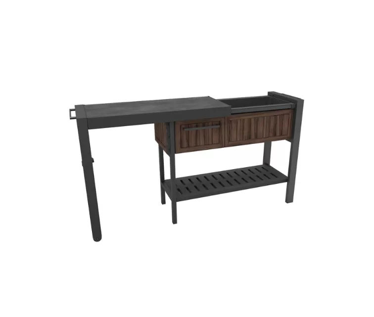 Ballīšu galds pagarināms Extendable Party Station valrieksta tonis