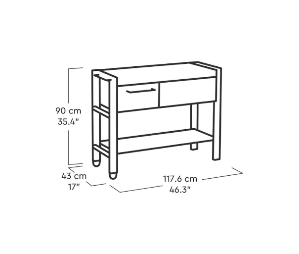 Extendable Party Station walnut tone party table