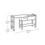 Ballīšu galds pagarināms Extendable Party Station valrieksta tonis