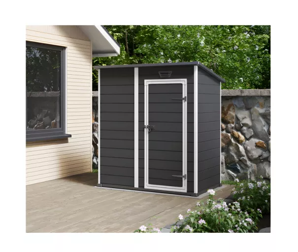 Garden shed Essential Shed 6x4 dark grey/white