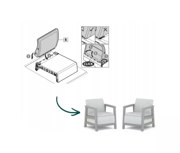 Aiatoolid 2 tk Scandi Linea helehall/tumehall
