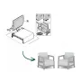 Aiatoolid 2 tk Scandi Linea helehall/tumehall