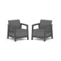 Dārza krēsli 2 gab. Scandi Linea pelēki