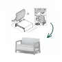 Двухместный садовый диван Scandi Linea 2 Seater Sofa светло-серый/темно-стальной серый