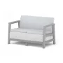Двухместный садовый диван Scandi Linea 2 Seater Sofa светло-серый/темно-стальной серый