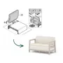 Garden sofa two-seater Scandi Linea 2 Seater Sofa pebble gray/light beige