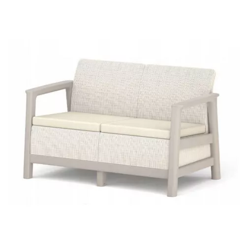 Garden sofa two-seater Scandi Linea 2 Seater Sofa pebble gray/light beige