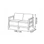 Garden sofa two-seater Scandi Linea 2 Seater Sofa pebble gray/light beige