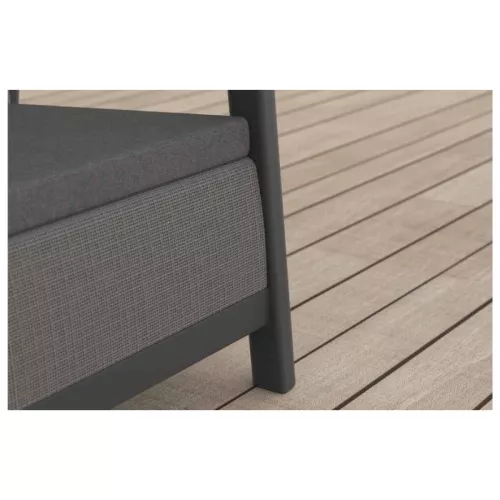 Trivietė sodo sofa „Scandi Linea“, pilka