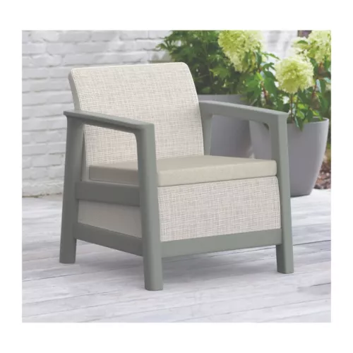 Dārza mēbeļu komplekts Scandi Linea Balcony Set oļu pelēks/salvijzaļa akmens tonī