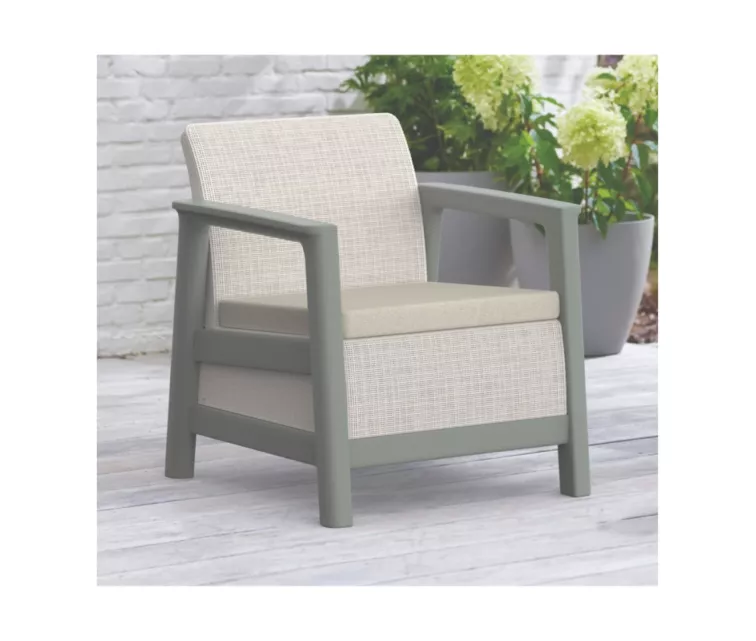 Dārza mēbeļu komplekts Scandi Linea Balcony Set oļu pelēks/salvijzaļa akmens tonī
