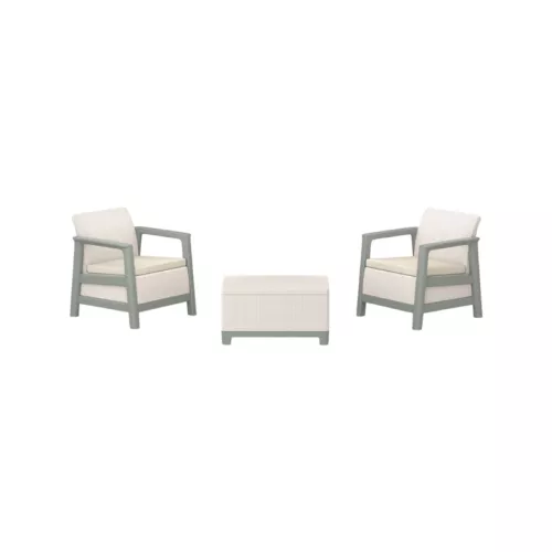 Dārza mēbeļu komplekts Scandi Linea Balcony Set oļu pelēks/salvijzaļa akmens tonī