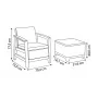 Garden furniture set Scandi Linea Balcony Set pebble gray/light beige