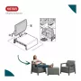 Garden furniture set Scandi Linea Balcony Set pebble gray/light beige