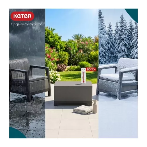 Dārza mēbeļu komplekts Scandi Linea Balcony Set pelēks
