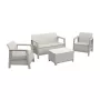 Garden furniture set Scandi Linea 2 Seater Set pebble grey/light beige
