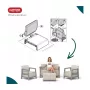 Garden furniture set Scandi Linea 2 Seater Set pebble grey/light beige