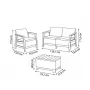 Garden furniture set Scandi Linea 2 Seater Set pebble grey/light beige