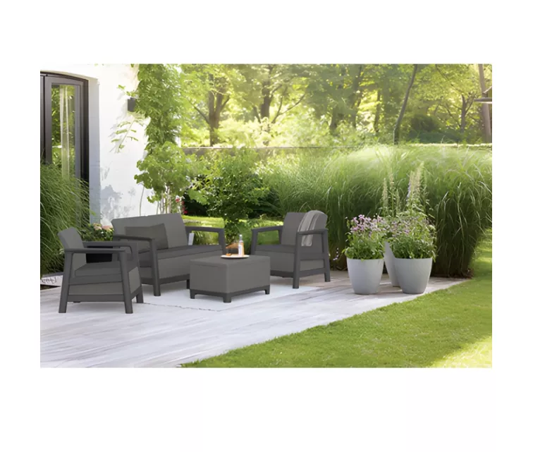 Dārza mēbeļu komplekts Scandi Linea 2 Seater Set pelēks