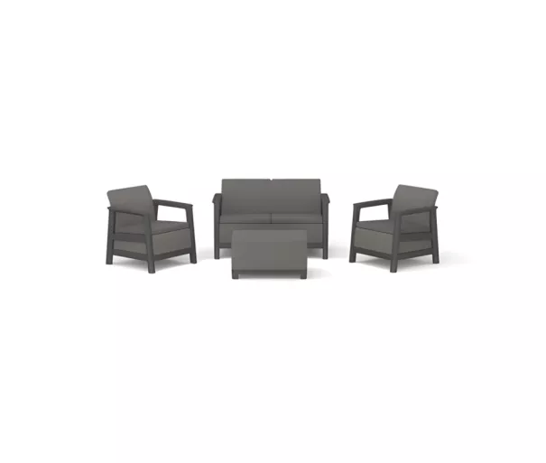 Garden furniture set Scandi Linea 2 Seater Set grey