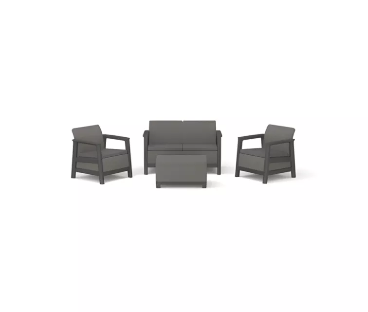 Dārza mēbeļu komplekts Scandi Linea 2 Seater Set pelēks