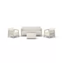 ( DEFECT ) Garden furniture set Scandi Linea 3 Seater Set pebble grey/light beige