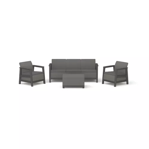Dārza mēbeļu komplekts Scandi Linea 3 Seater Set pelēks