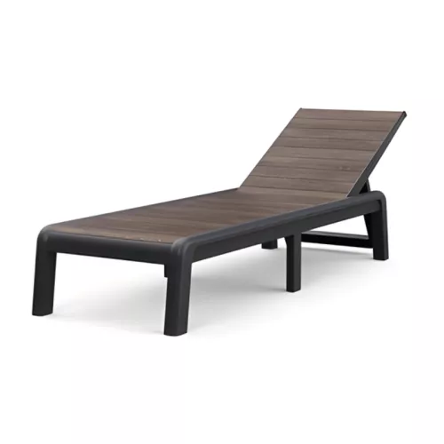 Sauļošanās krēsls Deco Porto pelēks/valrieksts