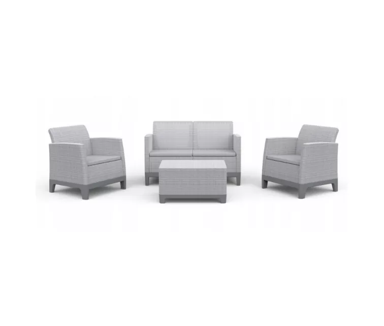 Dārza mēbeļu komplekts Scandi Forma 2 Seater Set gaiši pelēks/tumša tērauda pelēks