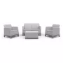 Dārza mēbeļu komplekts Scandi Forma 2 Seater Set gaiši pelēks/tumša tērauda pelēks