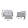 Dārza mēbeļu komplekts Scandi Forma 2 Seater Set oļu pelēks/gaiši bēšs