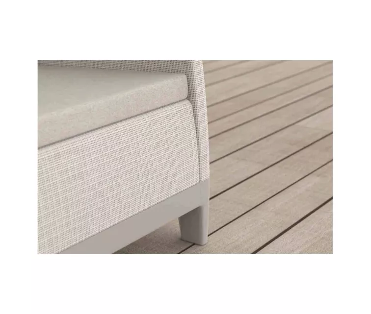 Dārza mēbeļu komplekts Scandi Forma 2 Seater Set oļu pelēks/gaiši bēšs