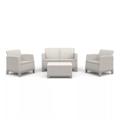 Garden furniture set Scandi Forma 2 Seater Set pebble grey/light beige
