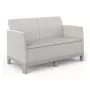 Dārza dīvāns divvietīgs Scandi Form 2 Seater Sofa oļu pelēks/gaiši bēšs