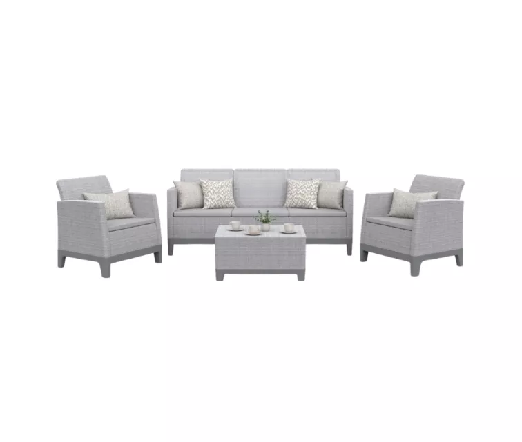 Dārza mēbeļu komplekts Scandi Forma 3 Seater Set gaiši pelēks/tumša tērauda pelēks
