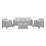 Dārza mēbeļu komplekts Scandi Forma 3 Seater Set gaiši pelēks/tumša tērauda pelēks