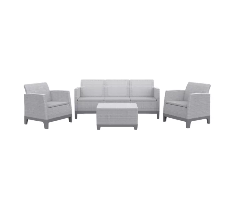 Dārza mēbeļu komplekts Scandi Forma 3 Seater Set gaiši pelēks/tumša tērauda pelēks