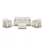 Dārza mēbeļu komplekts Scandi Forma 3 Seater Set oļu pelēks/gaiši bēšs