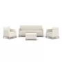 Dārza mēbeļu komplekts Scandi Forma 3 Seater Set oļu pelēks/gaiši bēšs