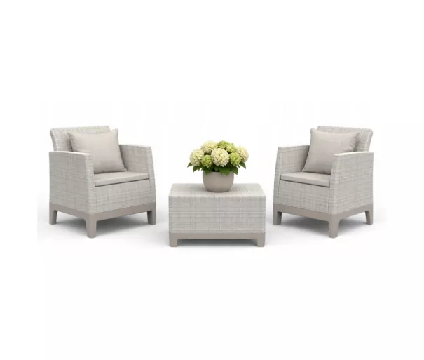 Dārza mēbeļu komplekts Scandi Forma Balcony Set oļu pelēks/gaiši bēšs