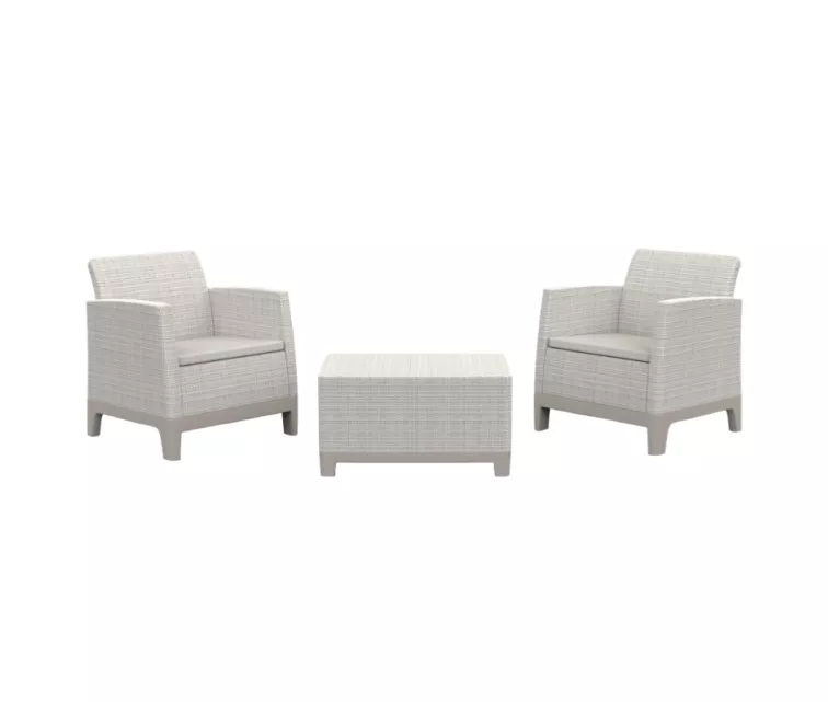 Garden furniture set Scandi Forma Balcony Set pebble gray/light beige