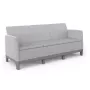 Dārza dīvāns divvietīgs Scandi Form 3 Seater Sofa gaiši pelēks/tumša tērauda pelēks