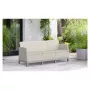 Dārza dīvāns divvietīgs Scandi Form 3 Seater Sofa oļu pelēks/gaiši bēšs