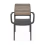 Garden chair Deco Porto Armchair walnut/gray