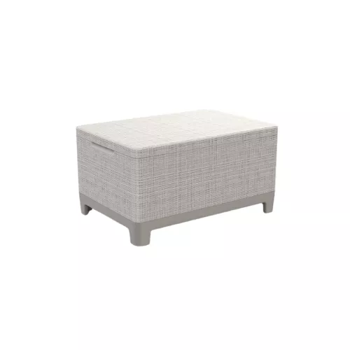 Dārza galdiņš/uzglabāšanas kaste Scandi Storage Table oļu pelēks/gaiši bēšs